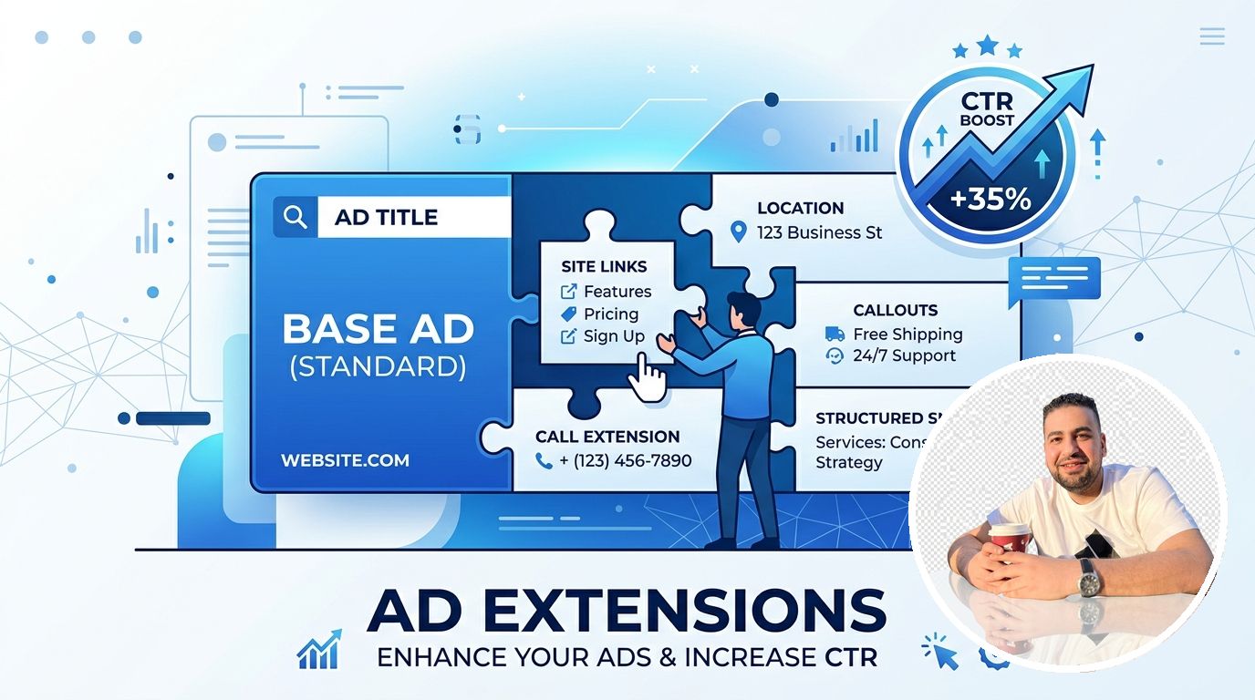 أهم إضافات إعلانات جوجل (Ad Assets) لزيادة نسبة النقر (CTR)
