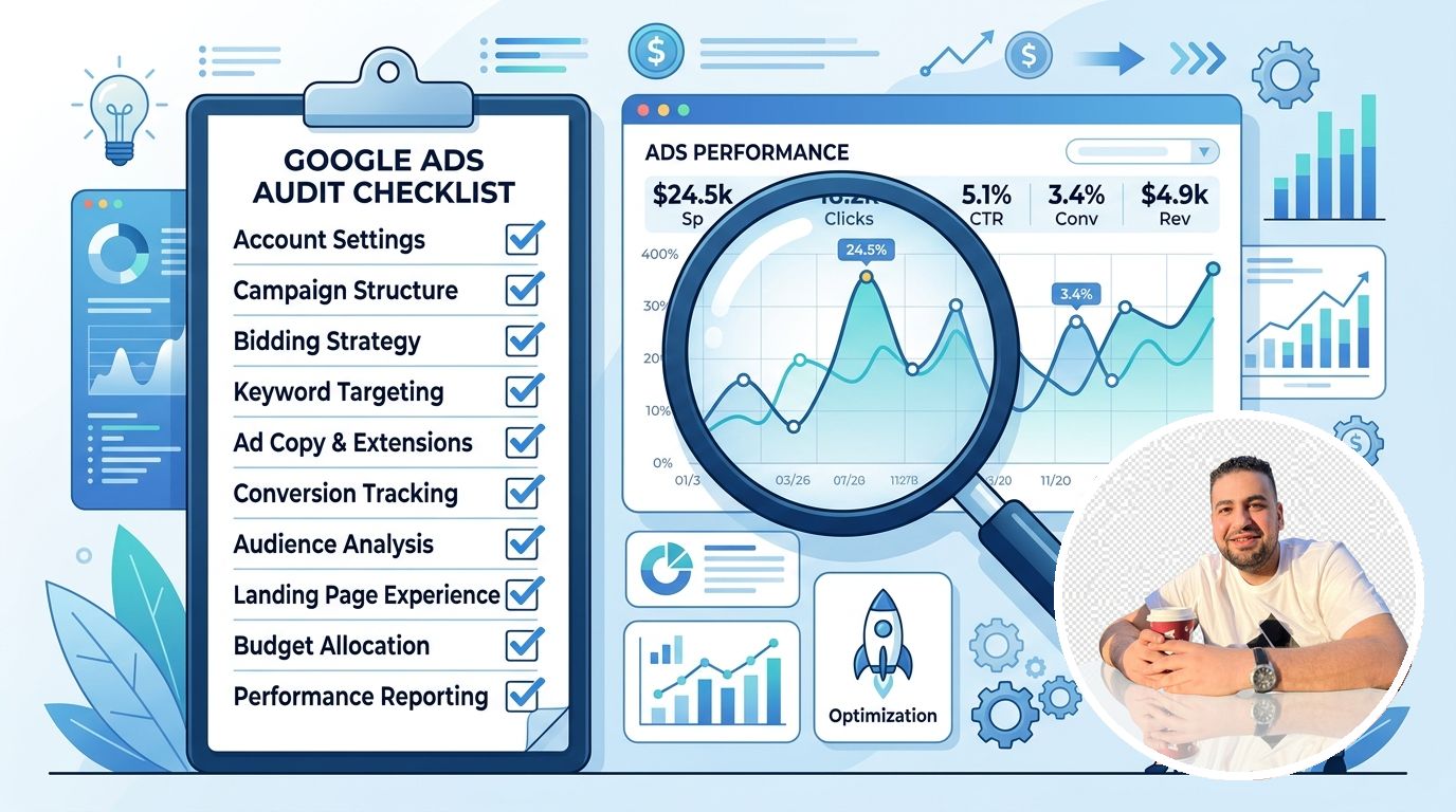 مراجعة وتقييم حملات اعلانات جوجل (Google Ads Audit)